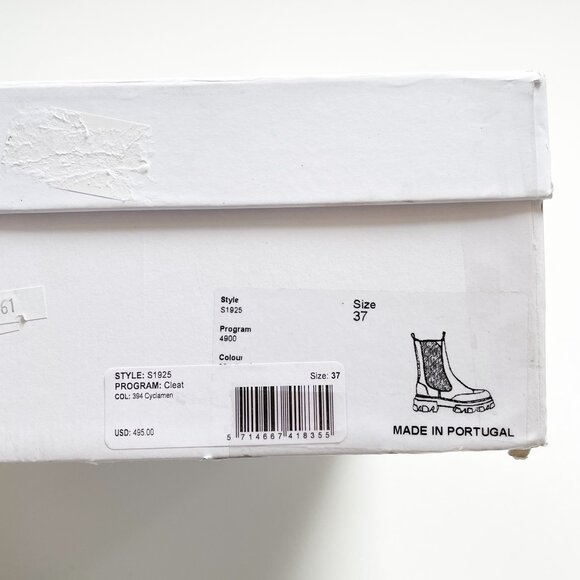 GANNI Cleated Mid Chelsea Boot Cyclamen Pink Size EU 37 US 7 - Picture 11 of 11